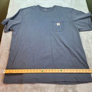 Carhartt Tee Mens 3XL Original Fit K87 Pocket Short Sleeve Blue 100% Cotton‎